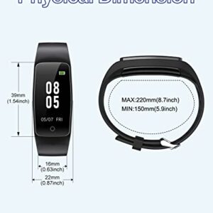 GRV Fitness Tracker Non Bluetooth Fitness Watch No App No Phone Required Waterproof Pedometer Watch with Steps Calories Counter Sleep Tracker for Men Women Kids Parents (Black)