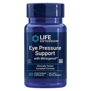 life extension eye pressure support supplement with mirtogenol – eye health supplement – once daily – non-gmo, gluten-free – 30 vegetarian capsules