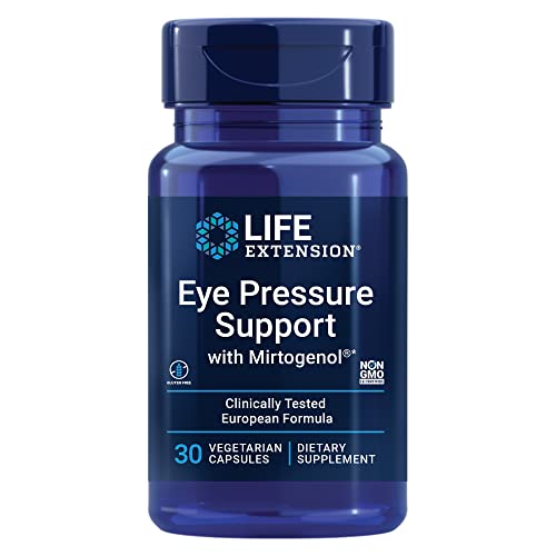 Life Extension Eye Pressure Support Supplement with Mirtogenol – Eye Health Supplement - Once Daily - Non-GMO, Gluten-Free - 30 Vegetarian Capsules