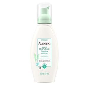 aveeno active naturals clear complexion foaming cleanser 6 oz (pack of 2)