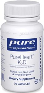 pure encapsulations pureheart k2d | hypoallergenic supplement to promote calcium homeostasis and cardiovascular function* | 30 capsules