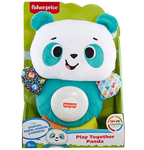 Fisher-Price Linkimals Baby & Toddler Toy Play Together Panda Plush With Interactive Music & Lights For Ages 9+ Months