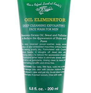 Kiehl's Mens Oil Eliminator Deep Cleansing Exfoliating Face Wash, Apricot, 6.8 Oz