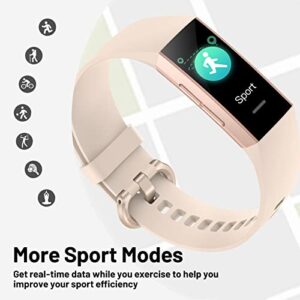 Asmoda Fitness Tracker, Smart Watch with Stopwatch and Pedometer, 1.1" Size Screen AMOLED Display Smartwatch with 25 Sport Modes, IP67 Waterproof Step Counter for iOS and Android Phone