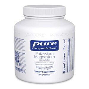 pure encapsulations potassium magnesium (aspartate) | supplement to support heart, muscular, bone, and nerve health* | 180 capsules