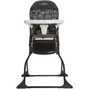 Cosco Simple Fold Full Size High Chair With Adjustable Tray, 28.5x23.5x38.7 Inch (Pack of 1)