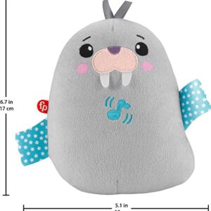 Fisher Price Infant Sound Machine Chill Vibes Walrus Soother Plush Baby Toy with Music Vibrations & Customizable Settings