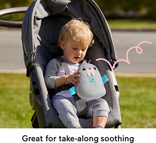 Fisher Price Infant Sound Machine Chill Vibes Walrus Soother Plush Baby Toy with Music Vibrations & Customizable Settings