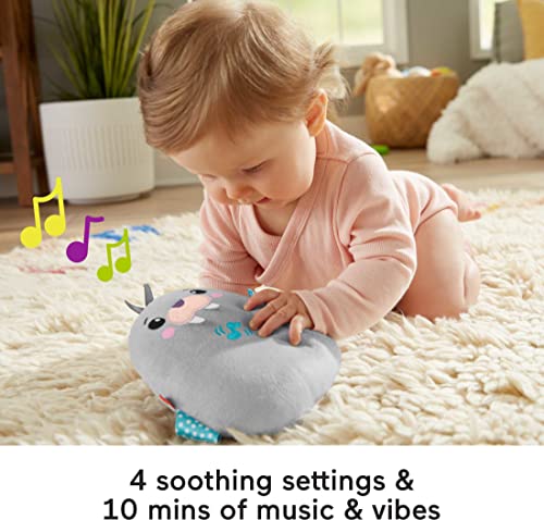 Fisher Price Infant Sound Machine Chill Vibes Walrus Soother Plush Baby Toy with Music Vibrations & Customizable Settings