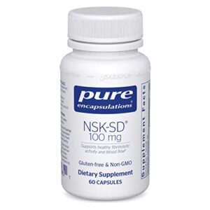 pure encapsulations nsk-sd | nattokinase 100 mg | enzymes to promote healthy blood flow, circulation, and blood vessel function | 60 capsules