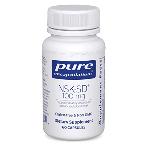 Pure Encapsulations NSK-SD | Nattokinase 100 mg | Enzymes to Promote Healthy Blood Flow, Circulation, and Blood Vessel Function | 60 Capsules