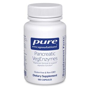 pure encapsulations pancreatic vegenzymes | hypoallergenic supplement for carbohydrate, lipid and protein digestion | 180 capsules