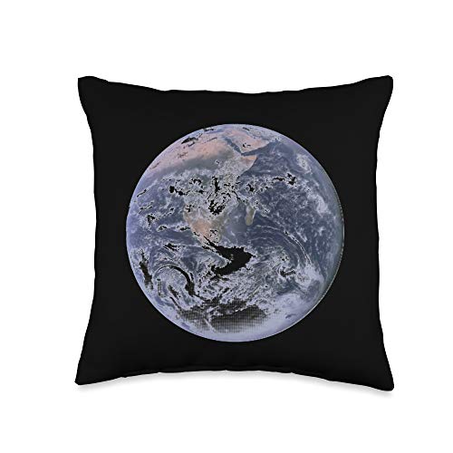 Best Places on Earth Surreal Big Planet World Earth Globe Throw Pillow, 16x16, Multicolor