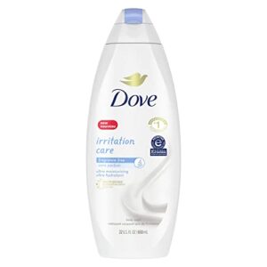 dove irritation care body wash for sensitive skin and eczema-prone skin fragrance free and sulfate free ultra-moisturizing for dry, itchy skin 22 oz