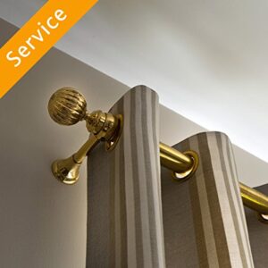 curtain rod installation – up to 8 rods – up to 10′ off the floor