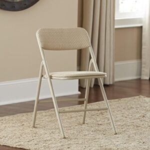 COSCO 5 Piece, Tan Folding Table and Chair Set.