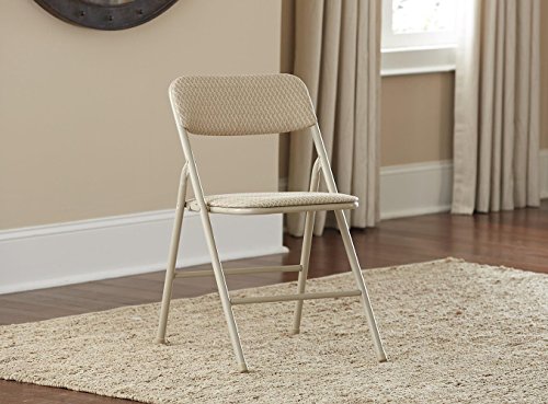 COSCO 5 Piece, Tan Folding Table and Chair Set.