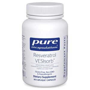 pure encapsulations resveratrol ves-sorb | hypoallergenic support for cellular and cardiovascular health* | 90 capsules