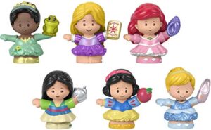 disney princess toddler toys little people gift set with 6 character figures for pretend play ages 18+ months [amazon exclusive]