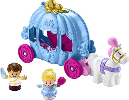 Disney Princess Toddler Toy Little People Cinderella’S Dancing Carriage Playset With Horse & Figures For Ages 18+ Months