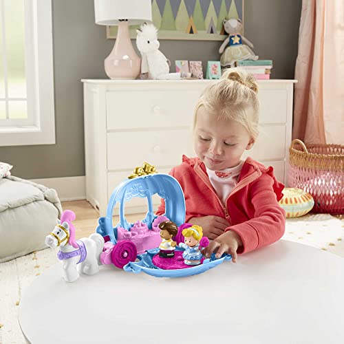 Disney Princess Toddler Toy Little People Cinderella’S Dancing Carriage Playset With Horse & Figures For Ages 18+ Months