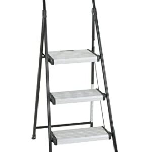 COSCO Three Step Folding Step Stool with Rubber Hand Grip