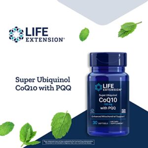 Life Extension Super Ubiquinol CoQ10 with PQQ & Shilajit - Gluten Free, Non-GMO – 30 Softgels