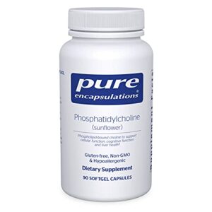 pure encapsulations phosphatidylcholine | support for cellular and cognitive function and liver health | 90 softgel capsules