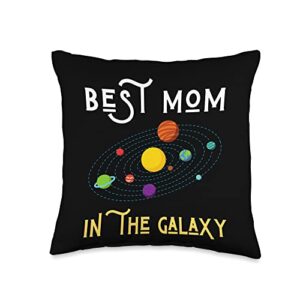 best mother solar system milky way galaxy earth ma best mom in the galaxy teacher mother science ma space mama throw pillow, 16×16, multicolor