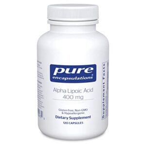 pure encapsulations alpha lipoic acid 400 mg | ala supplement for liver support, antioxidants, nerve and cardiovascular health, free radicals, and carbohydrate support* | 120 capsules