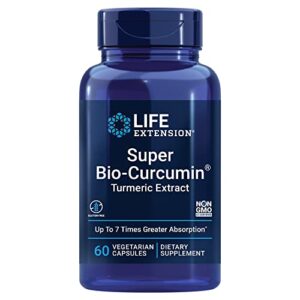 life extension super bio-curcumin turmeric extract – highly-absorbable curcumin for whole-body health support – gluten-free, non-gmo, vegetarian – 60 vegetarian capsules
