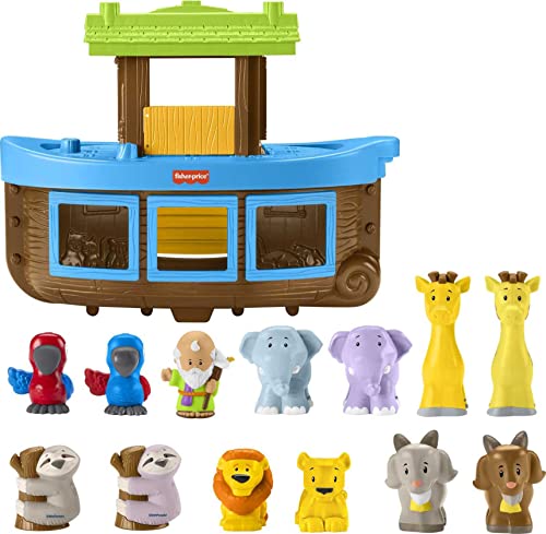 Fisher-Price Little People Toddler Toy Noah’S Ark Playset with 12 Animals and Noah Figure, Baptism Gift for Ages 1+ Years [Amazon Exclusive]