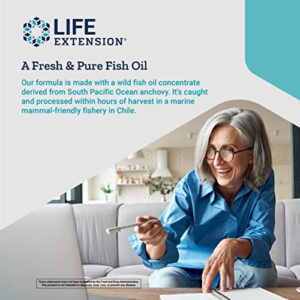 Life Extension Super Omega-3 Plus EPA/DHA Fish Oil, Sesame Lignans, Olive Extract, Krill & Astaxanthin - Gluten-Free, Non-GMO - 120 Softgels