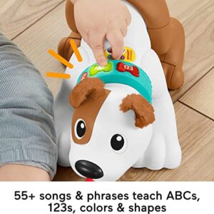 Fisher-Price Baby Learning Toy 123 Crawl With Me Puppy Electronic Dog With Smart Stages Content & Lights For Ages 6+ Months