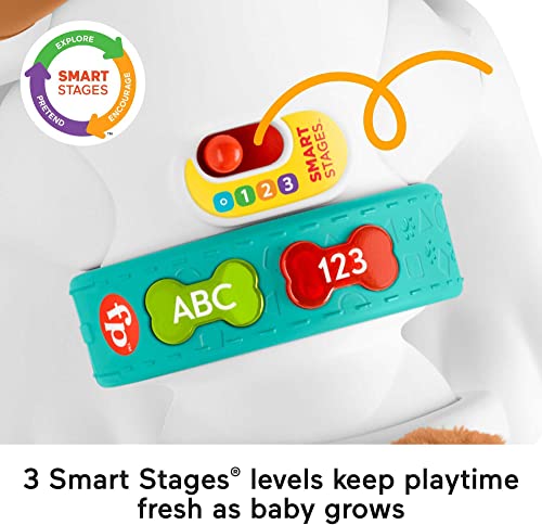 Fisher-Price Baby Learning Toy 123 Crawl With Me Puppy Electronic Dog With Smart Stages Content & Lights For Ages 6+ Months