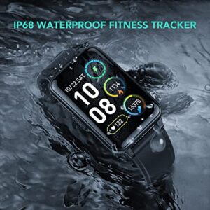 SKG Activity Fitness Tracker for Men Women with 24/7 Heat Rate, Blood Oxygen, Sleep Monitoring, Pedometer Fitness Watch with Step/Calories/Distance, Message Notification, Music Control & Shutter, V3