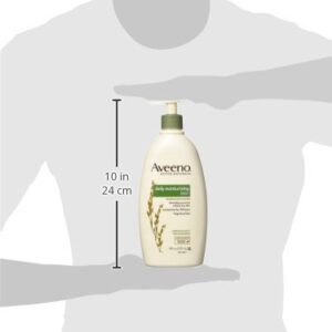 Aveeno Daily Moisturizing Body Lotion with Soothing Oat and Rich Emollients, Fragrance-Free, 18 Fl Oz