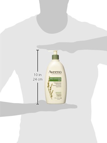 Aveeno Daily Moisturizing Body Lotion with Soothing Oat and Rich Emollients, Fragrance-Free, 18 Fl Oz