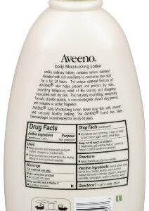 Aveeno Daily Moisturizing Body Lotion with Soothing Oat and Rich Emollients, Fragrance-Free, 18 Fl Oz