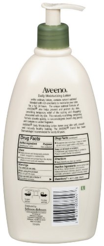 Aveeno Daily Moisturizing Body Lotion with Soothing Oat and Rich Emollients, Fragrance-Free, 18 Fl Oz