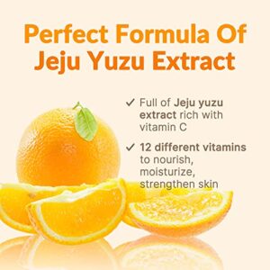 LALARECIPE Yuzu Vitamin C Ampoule Facial Moisturizer | Hydrating Face Brightening Serum w/Niacinamide | Dark Spot Corrector Face Serum for Glowing Skin | Day and Night Moisturizer for Face 1.69 fl oz