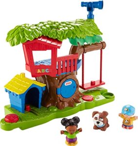 fisher-price little people toddler musical toy swing & share treehouse playset with 3 figures for pretend play ages 1+ years [amazon exclusive]