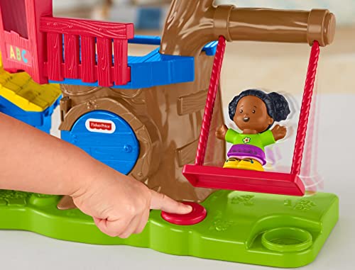 Fisher-Price Little People Toddler Musical Toy Swing & Share Treehouse Playset with 3 Figures for Pretend Play Ages 1+ Years [Amazon Exclusive]