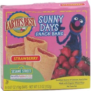 Earths Best Organic Sesame Street Sunny Days Snack Bar - Strawberry