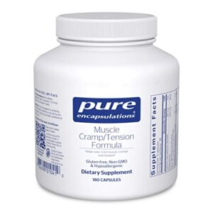 pure encapsulations muscle cramp/tension formula | hypoallergenic supplement to reduce occasional muscle cramps/tension and promote relaxation | 180 capsules