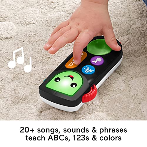 Fisher-Price Laugh & Learn Baby & Toddler Toy Stream & Learn Remote Pretend Tv Control with Music & Lights for Ages 6+ Months