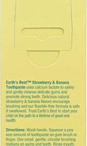 Earth's Best Toddler Toothpaste, Strawberry Banana, 1.6 Oz