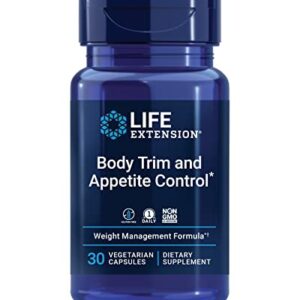 Life Extension Body Trim & Appetite Control - Lemon Verbena & Hibiscus Extract Formula Supplement - for Healthy Weight Loss Support - Once Daily, Gluten-Free, Non-GMO, Vegetarian - 30 Capsules