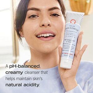 First Aid Beauty Pure Skin Face Cleanser, Sensitive Skin Cream Cleanser with Antioxidant Booster, 5 oz.