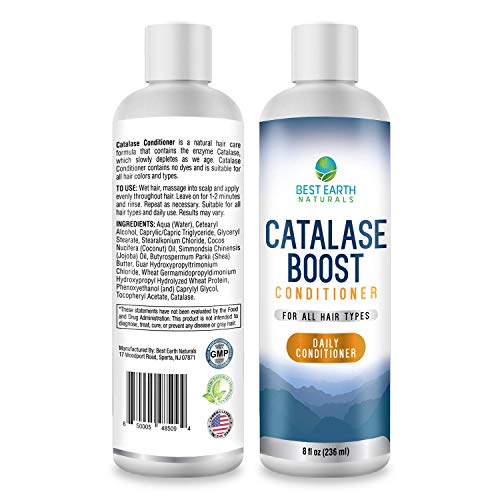 Best Earth Naturals Catalase Formula Starter Kit Includes 60 Capsules of Catalase 10,000 Supplement,1 Full Size Bottle of Catalase Shampoo 8 Ounces and Catalase Conditioner 8 Ounces